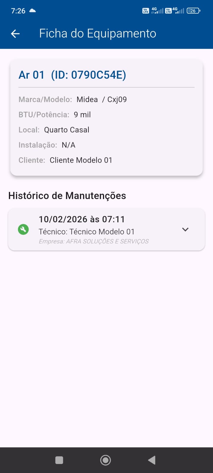 Aplicativo Mobile do Técnico